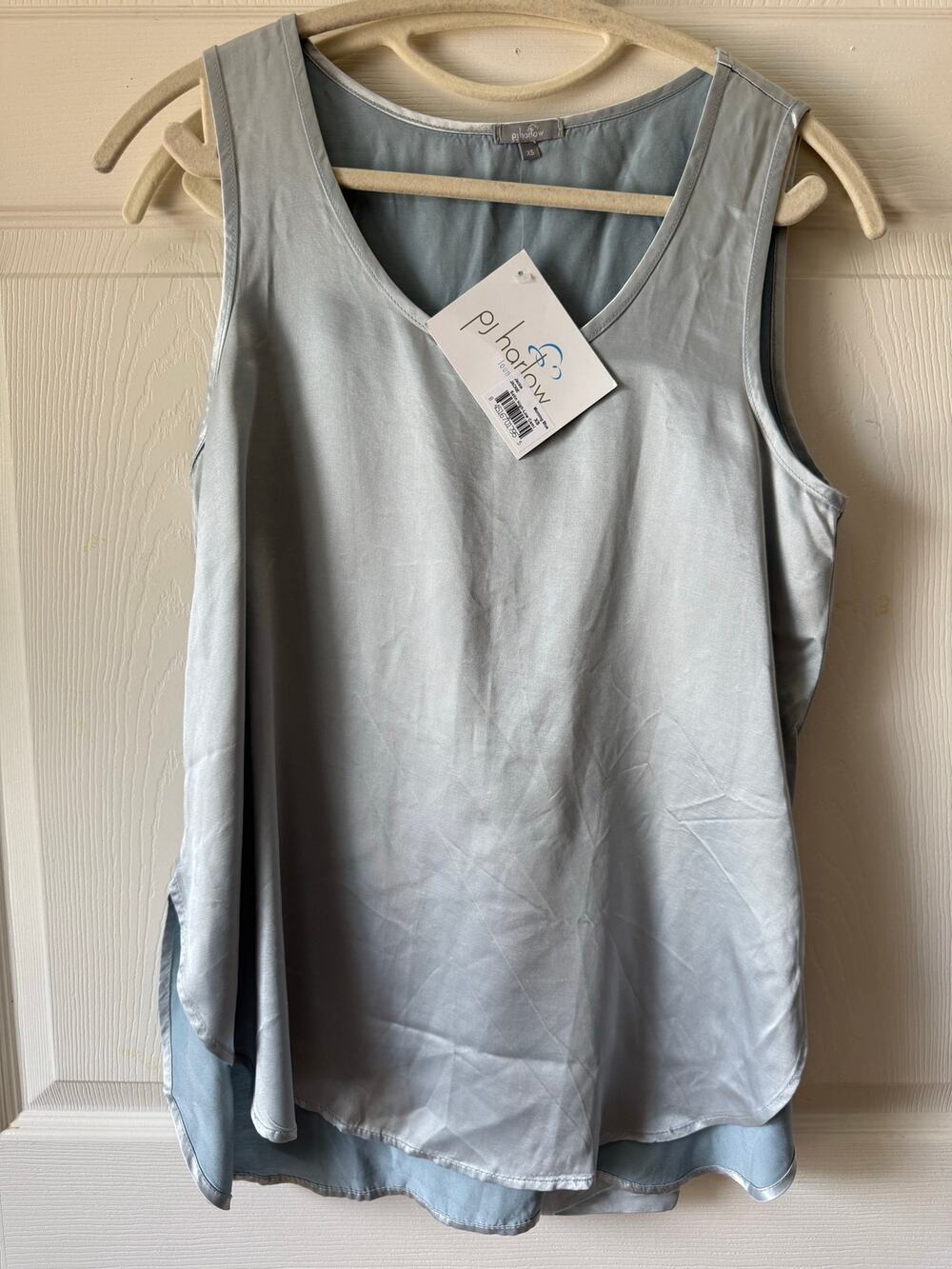 PJ‎ Harlow NWT Jackie Tank Jolie Wide Leg Pants Satin Pajama Set XS Blue